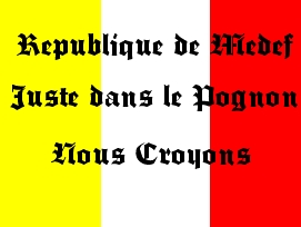 Les nouvelles couleurs du drapeau de la république de medef Rep-2