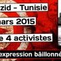 Tunisie - Procès de 4 activistes