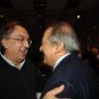 Luigi Abete, a destra, ride con un suo amico (foto da Dagospia)