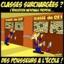 Des pousseurs à l'école